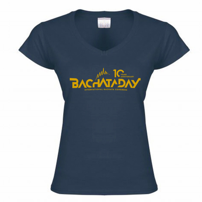 T-Shirt Donna Scollo V T-shirt woman Bachata day 10 years anniversary