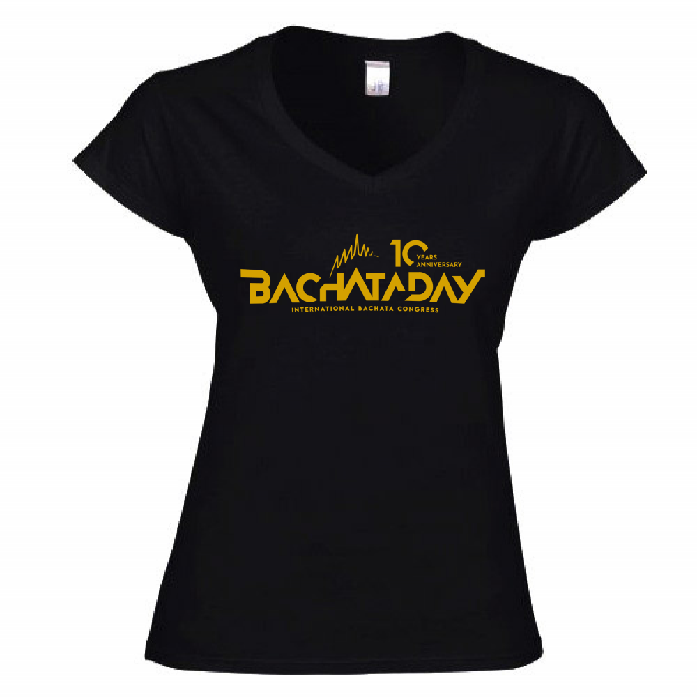 T-Shirt Donna Scollo V T-shirt woman Bachata day 10 years anniversary