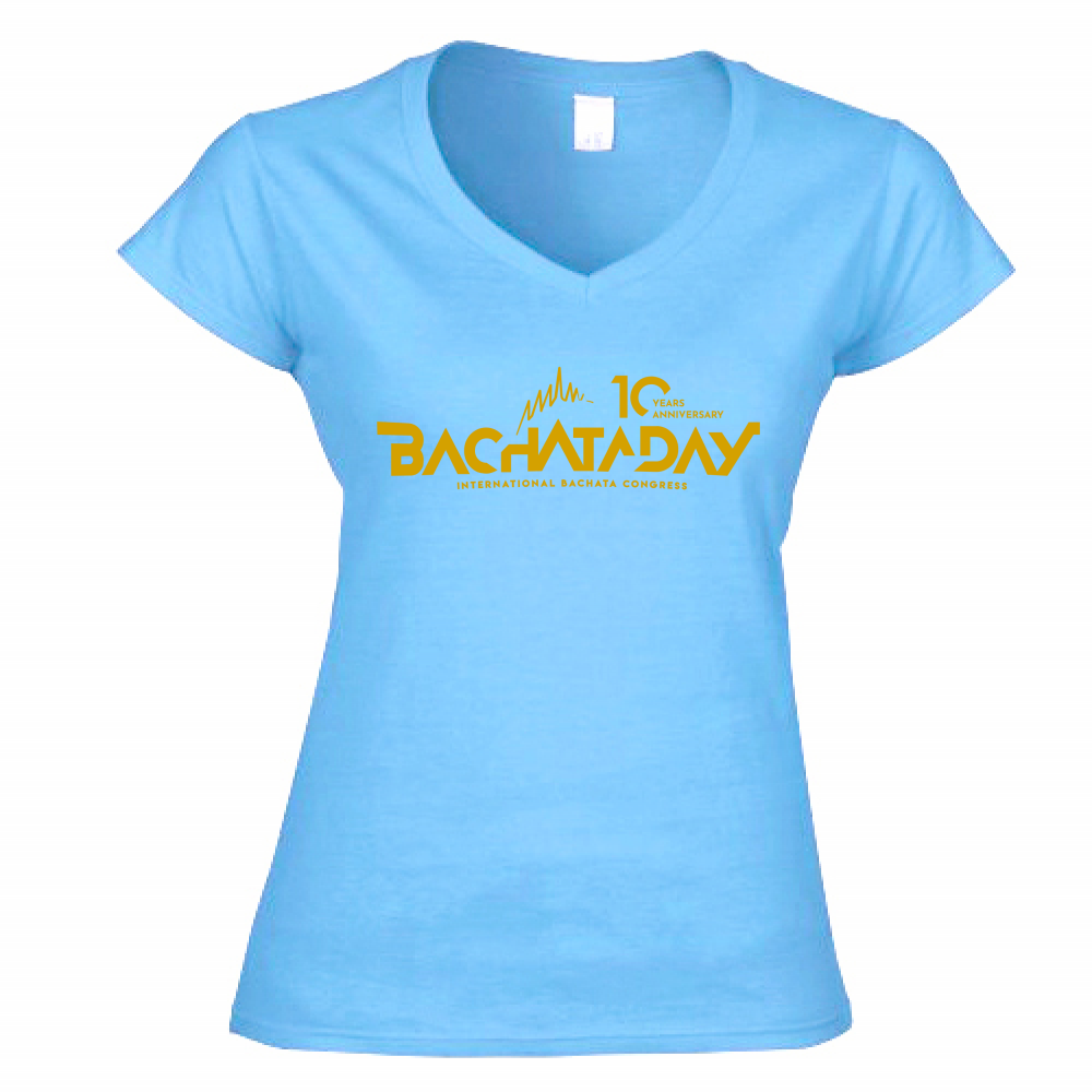 T-Shirt Donna Scollo V T-shirt woman Bachata day 10 years anniversary