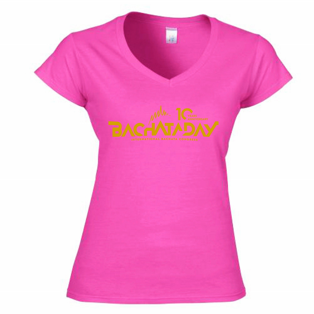 T-Shirt Donna Scollo V T-shirt woman Bachata day 10 years anniversary