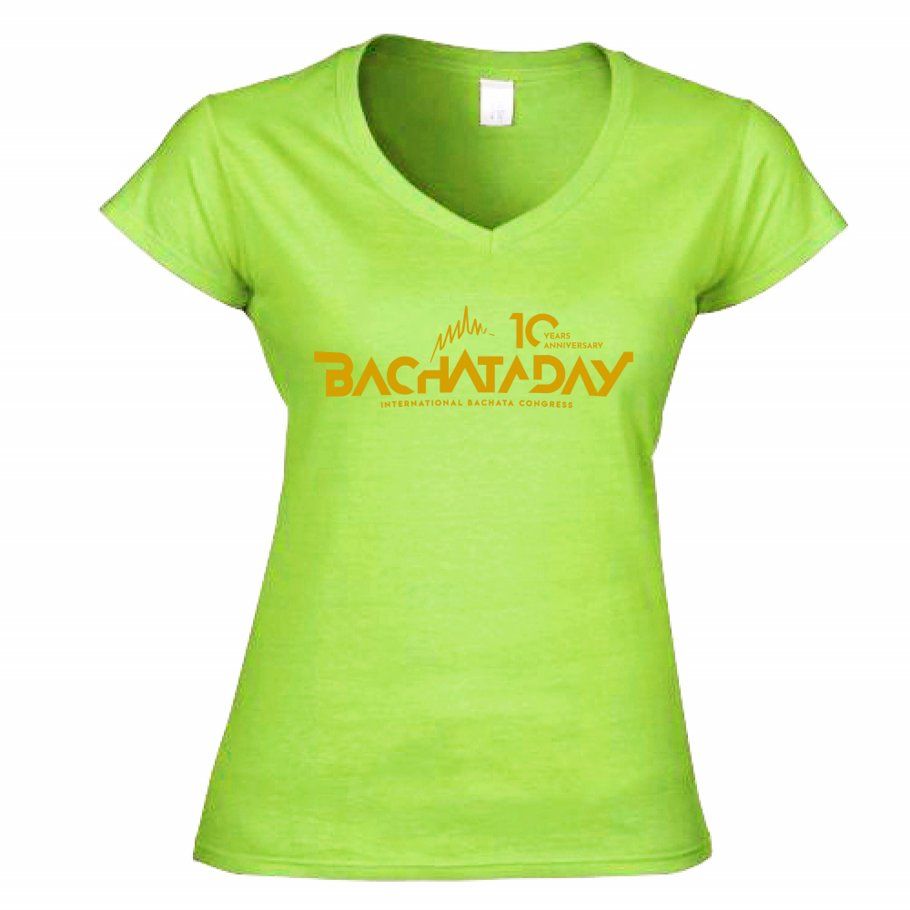 T-Shirt Donna Scollo V T-shirt woman Bachata day 10 years anniversary