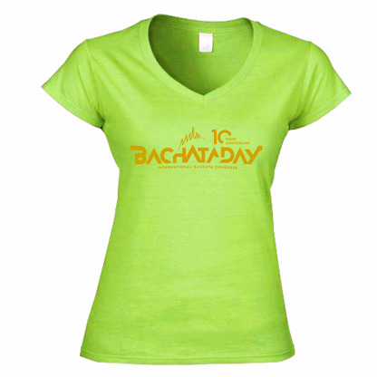 T-Shirt Donna Scollo V T-shirt woman Bachata day 10 years anniversary