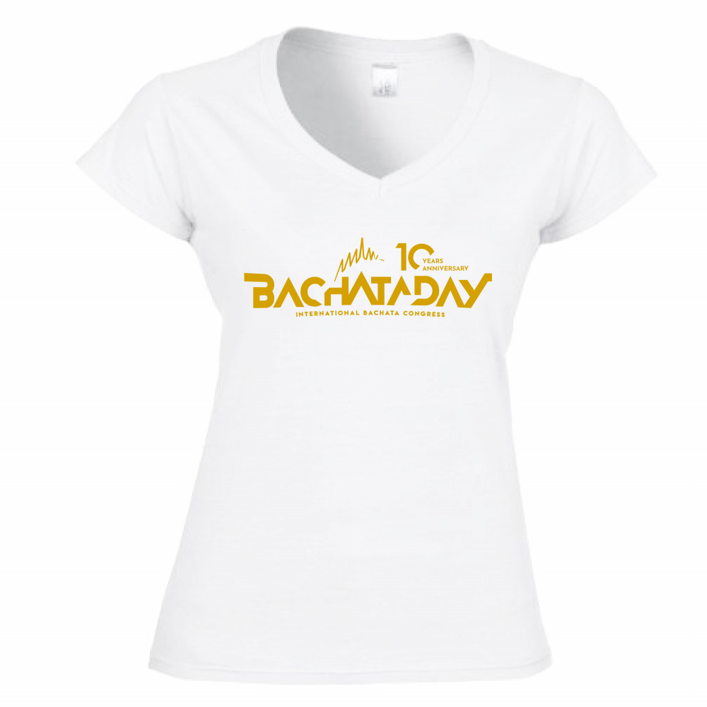 T-Shirt Donna Scollo V T-shirt woman Bachata day 10 years anniversary