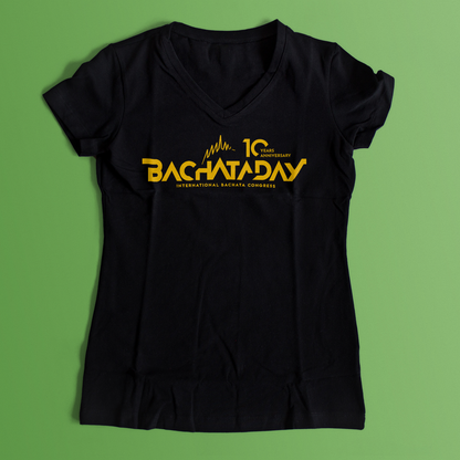 T-Shirt Donna Scollo V T-shirt woman Bachata day 10 years anniversary