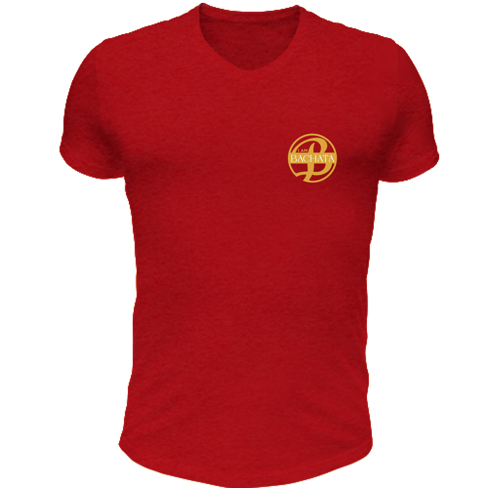 T-Shirt Unisex Scollo V I am Bachata T-shirt collo V logo Oro